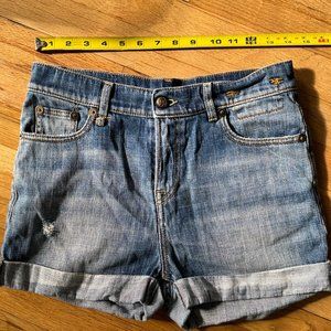 R13 denim jean short shorts 26